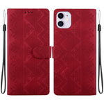 Custodia per telefono in ecopelle con motivo etnico in rilievo, For iPhone 11, For iPhone 11 Pro, For iPhone X / XS, For iPhone XR