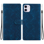 Custodia per telefono in ecopelle con motivo etnico in rilievo, For iPhone 11, For iPhone 11 Pro, For iPhone X / XS, For iPhone XR