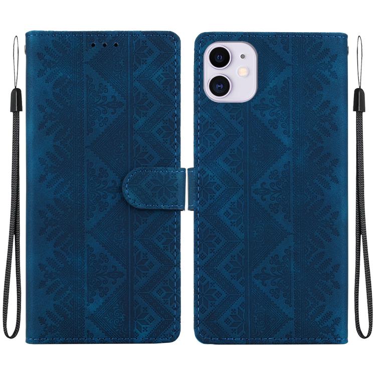 Custodia per telefono in ecopelle con motivo etnico in rilievo, For iPhone 11, For iPhone 11 Pro, For iPhone X / XS, For iPhone XR