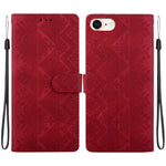 Custodia per telefono in ecopelle con motivo etnico in rilievo, For iPhone 14, For iPhone 14 Pro, For iPhone 14 Pro Max, For iPhone SE 2022 / SE 2020 / 8 / 7