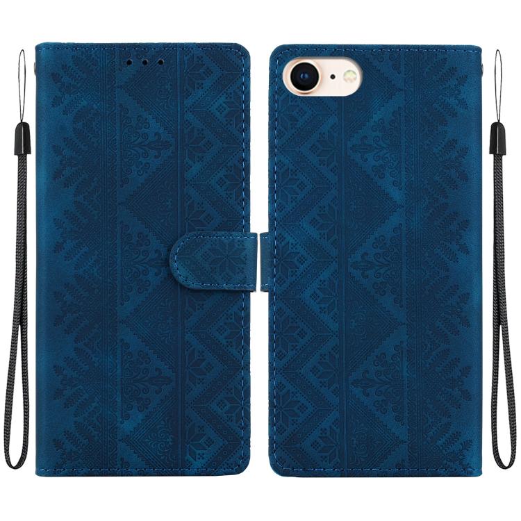 Custodia per telefono in ecopelle con motivo etnico in rilievo, For iPhone 14, For iPhone 14 Pro, For iPhone 14 Pro Max, For iPhone SE 2022 / SE 2020 / 8 / 7