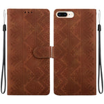 Custodia per telefono in ecopelle con motivo etnico in rilievo, For iPhone XS Max, For iPhone 8 Plus / 7 Plus