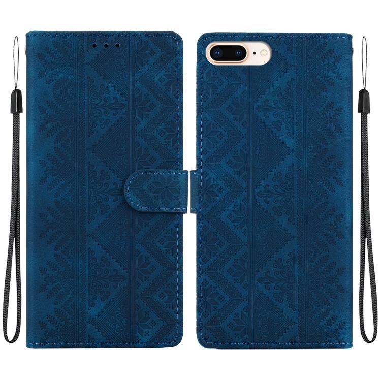 Custodia per telefono in ecopelle con motivo etnico in rilievo, For iPhone XS Max, For iPhone 8 Plus / 7 Plus