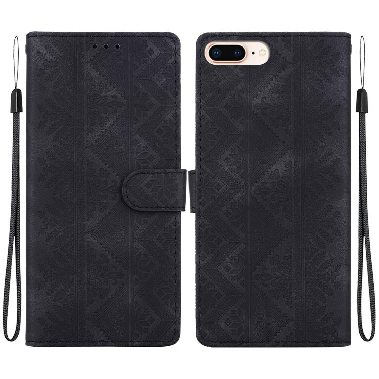 Custodia per telefono in ecopelle con motivo etnico in rilievo, For iPhone XS Max, For iPhone 8 Plus / 7 Plus
