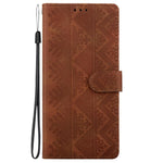 Custodia per telefono in ecopelle con motivo etnico in rilievo, For iPhone XS Max, For iPhone 8 Plus / 7 Plus