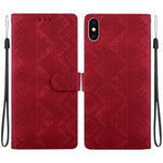 Custodia per telefono in ecopelle con motivo etnico in rilievo, For iPhone XS Max, For iPhone 8 Plus / 7 Plus