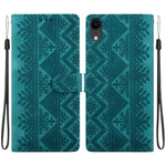 Custodia per telefono in ecopelle con motivo etnico in rilievo, For iPhone 11, For iPhone 11 Pro, For iPhone X / XS, For iPhone XR