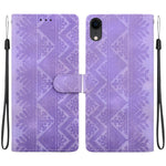 Custodia per telefono in ecopelle con motivo etnico in rilievo, For iPhone 11, For iPhone 11 Pro, For iPhone X / XS, For iPhone XR