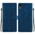 Custodia per telefono in ecopelle con motivo etnico in rilievo, For iPhone 11, For iPhone 11 Pro, For iPhone X / XS, For iPhone XR