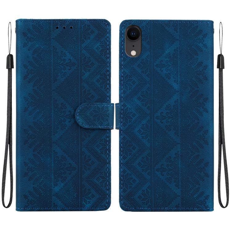 Custodia per telefono in ecopelle con motivo etnico in rilievo, For iPhone 11, For iPhone 11 Pro, For iPhone X / XS, For iPhone XR