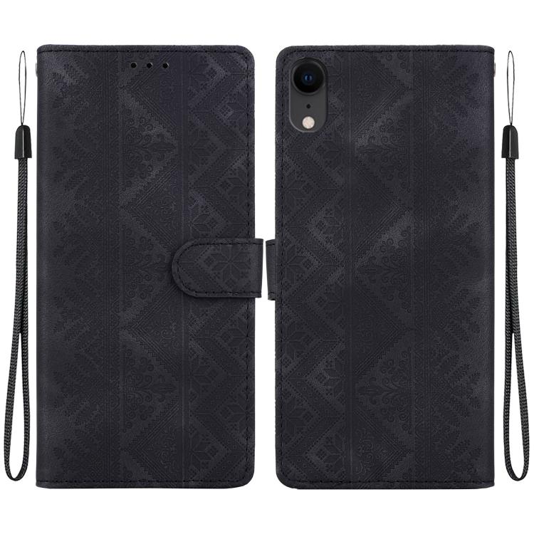 Custodia per telefono in ecopelle con motivo etnico in rilievo, For iPhone 11, For iPhone 11 Pro, For iPhone X / XS, For iPhone XR