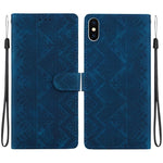Custodia per telefono in ecopelle con motivo etnico in rilievo, For iPhone 11, For iPhone 11 Pro, For iPhone X / XS, For iPhone XR