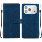 Custodia per telefono in ecopelle con motivo etnico in rilievo, For iPhone 17 Pro, For iPhone 17, For iPhone Air, For iPhone 16 Pro Max