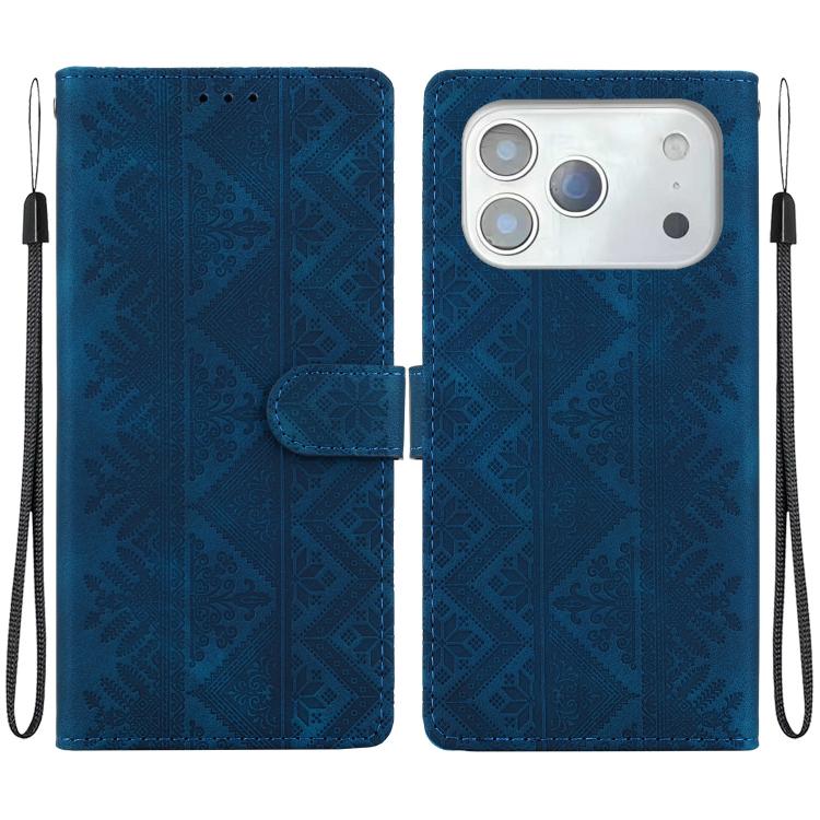 Custodia per telefono in ecopelle con motivo etnico in rilievo, For iPhone 17 Pro, For iPhone 17, For iPhone Air, For iPhone 16 Pro Max