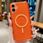Cornice per fotocamera magnetica con lettere glitterate, For iPhone 16 Pro, For iPhone 16, For iPhone 15 Pro Max, For iPhone 15 Pro