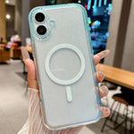 Cornice per fotocamera magnetica con lettere glitterate, For iPhone 16 Pro, For iPhone 16, For iPhone 15 Pro Max, For iPhone 15 Pro