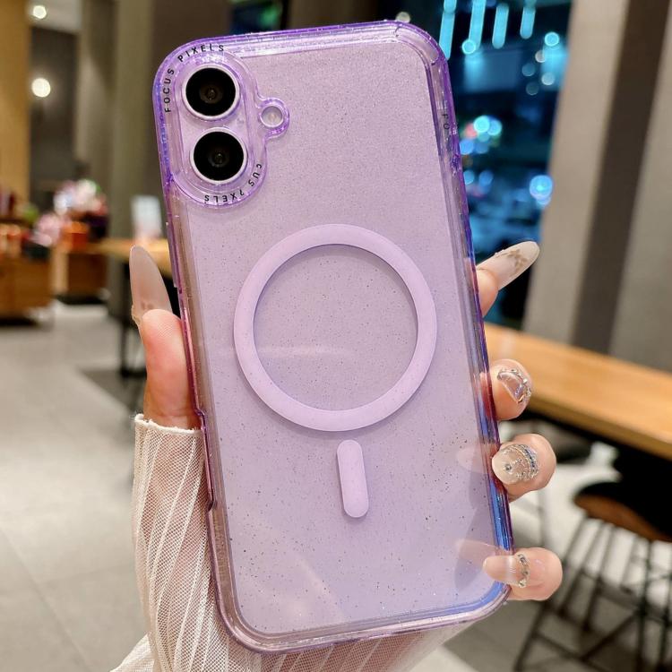 Cornice per fotocamera magnetica con lettere glitterate, For iPhone 16 Pro, For iPhone 16, For iPhone 15 Pro Max, For iPhone 15 Pro