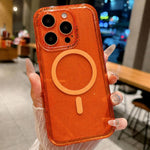 Cornice per fotocamera magnetica con lettere glitterate, For iPhone 16 Pro, For iPhone 16, For iPhone 15 Pro Max, For iPhone 15 Pro