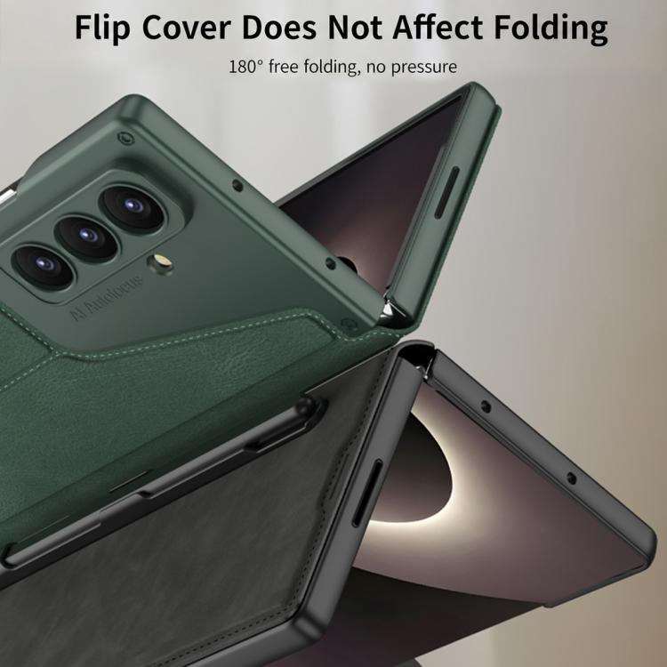 Custodia in pelle GKK Integrated Armor con scomparto per penna (stilo non incluso)., For Galaxy Z Fold8 Ultra 5G