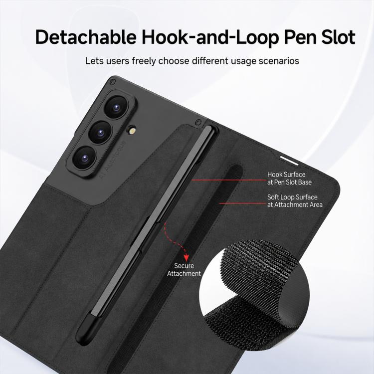 Custodia in pelle GKK Integrated Armor con scomparto per penna (stilo non incluso)., For Galaxy Z Fold8 Ultra 5G