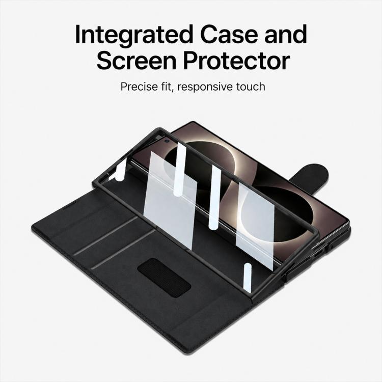 Custodia in pelle GKK Integrated Armor con scomparto per penna (stilo non incluso)., For Galaxy Z Fold8 Ultra 5G