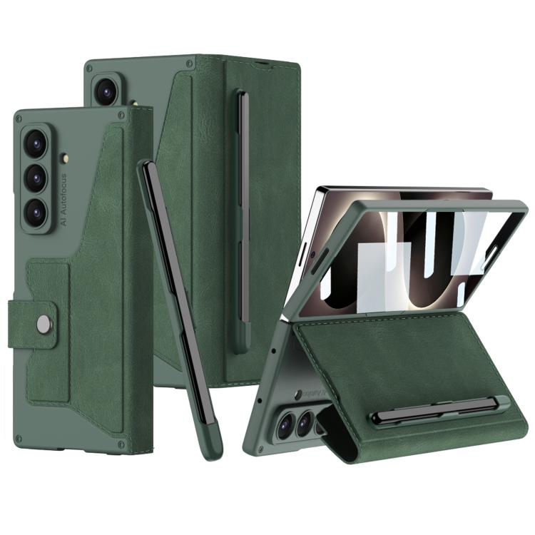 Custodia in pelle GKK Integrated Armor con scomparto per penna (stilo non incluso)., For Galaxy Z Fold8 Ultra 5G
