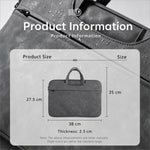 Borsa a mano in pelle di pecora per riporre il laptop.