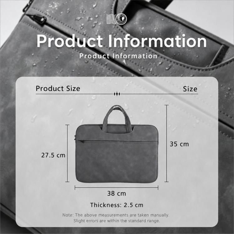 Borsa a mano in pelle di pecora per riporre il laptop.
