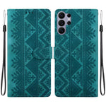 Custodia per telefono in ecopelle con motivo etnico in rilievo, For Galaxy S26 FE 5G, For Galaxy S26+ 5G, For Galaxy S26 Ultra 5G, For Galaxy S26 5G