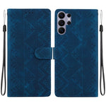 Custodia per telefono in ecopelle con motivo etnico in rilievo, For Galaxy S26 FE 5G, For Galaxy S26+ 5G, For Galaxy S26 Ultra 5G, For Galaxy S26 5G