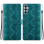 Custodia per telefono in ecopelle con motivo etnico in rilievo, For Galaxy S26 FE 5G, For Galaxy S26+ 5G, For Galaxy S26 Ultra 5G, For Galaxy S26 5G
