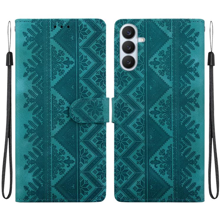 Custodia per telefono in ecopelle con motivo etnico in rilievo, For Galaxy S26 FE 5G, For Galaxy S26+ 5G, For Galaxy S26 Ultra 5G, For Galaxy S26 5G