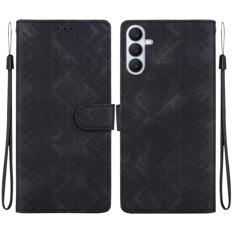 Custodia per telefono in ecopelle con motivo etnico in rilievo, For Galaxy S26 FE 5G, For Galaxy S26+ 5G, For Galaxy S26 Ultra 5G, For Galaxy S26 5G