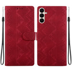 Custodia per telefono in ecopelle con motivo etnico in rilievo, For Galaxy S26 FE 5G, For Galaxy S26+ 5G, For Galaxy S26 Ultra 5G, For Galaxy S26 5G