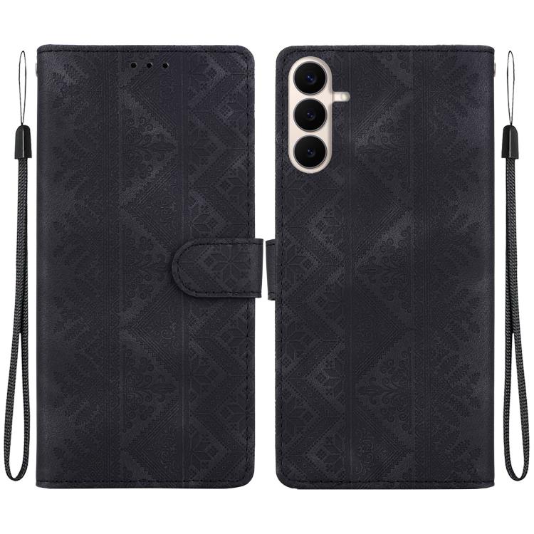Custodia per telefono in ecopelle con motivo etnico in rilievo, For Galaxy S26 FE 5G, For Galaxy S26+ 5G, For Galaxy S26 Ultra 5G, For Galaxy S26 5G