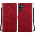 Custodia per telefono in ecopelle con motivo etnico in rilievo, For Galaxy S25 Ultra 5G, For Galaxy S24 FE 5G, For Galaxy S24 Ultra 5G, For Galaxy S24+ 5G