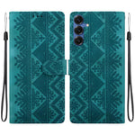 Custodia per telefono in ecopelle con motivo etnico in rilievo, For Galaxy S25 FE 5G, For Galaxy S25 Edge 5G, For Galaxy S25 5G, For Galaxy S25+ 5G