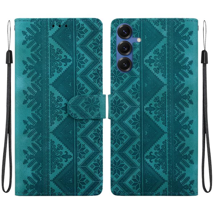 Custodia per telefono in ecopelle con motivo etnico in rilievo, For Galaxy S25 FE 5G, For Galaxy S25 Edge 5G, For Galaxy S25 5G, For Galaxy S25+ 5G