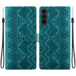Custodia per telefono in ecopelle con motivo etnico in rilievo, For Galaxy S25 FE 5G, For Galaxy S25 Edge 5G, For Galaxy S25 5G, For Galaxy S25+ 5G