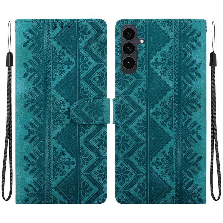 Custodia per telefono in ecopelle con motivo etnico in rilievo, For Galaxy S25 FE 5G, For Galaxy S25 Edge 5G, For Galaxy S25 5G, For Galaxy S25+ 5G