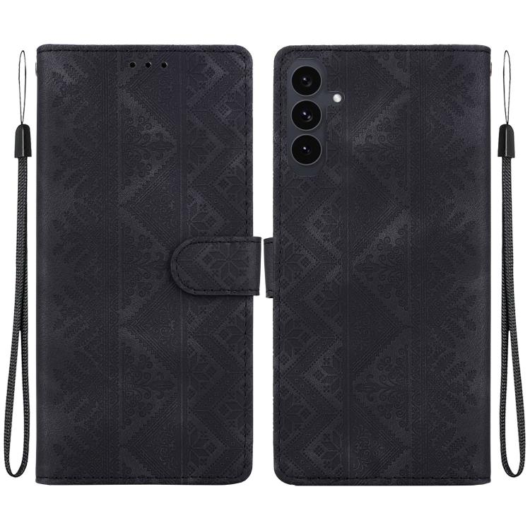 Custodia per telefono in ecopelle con motivo etnico in rilievo, For Galaxy S25 FE 5G, For Galaxy S25 Edge 5G, For Galaxy S25 5G, For Galaxy S25+ 5G