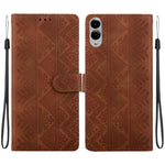Custodia per telefono in ecopelle con motivo etnico in rilievo, For Galaxy S25 FE 5G, For Galaxy S25 Edge 5G, For Galaxy S25 5G, For Galaxy S25+ 5G