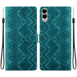 Custodia per telefono in ecopelle con motivo etnico in rilievo, For Galaxy S25 FE 5G, For Galaxy S25 Edge 5G, For Galaxy S25 5G, For Galaxy S25+ 5G