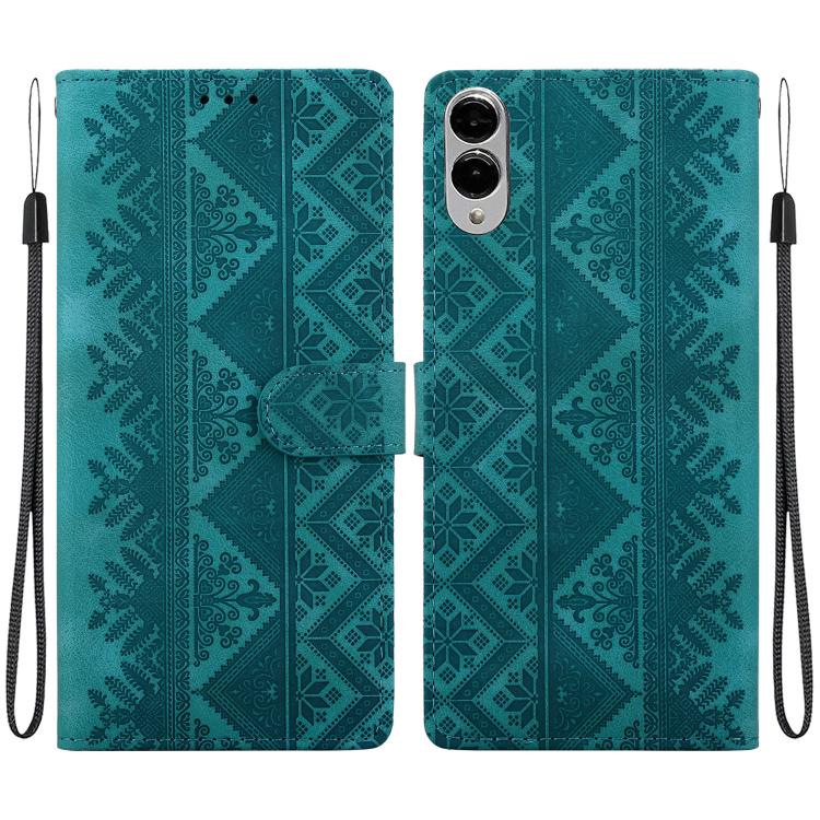 Custodia per telefono in ecopelle con motivo etnico in rilievo, For Galaxy S25 FE 5G, For Galaxy S25 Edge 5G, For Galaxy S25 5G, For Galaxy S25+ 5G