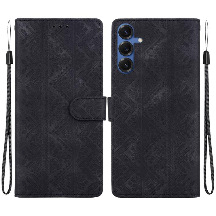 Custodia per telefono in ecopelle con motivo etnico in rilievo, For Galaxy S25 FE 5G, For Galaxy S25 Edge 5G, For Galaxy S25 5G, For Galaxy S25+ 5G