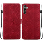 Custodia per telefono in ecopelle con motivo etnico in rilievo, For Galaxy S25 Ultra 5G, For Galaxy S24 FE 5G, For Galaxy S24 Ultra 5G, For Galaxy S24+ 5G