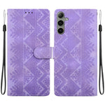 Custodia per telefono in ecopelle con motivo etnico in rilievo, For Galaxy S25 Ultra 5G, For Galaxy S24 FE 5G, For Galaxy S24 Ultra 5G, For Galaxy S24+ 5G
