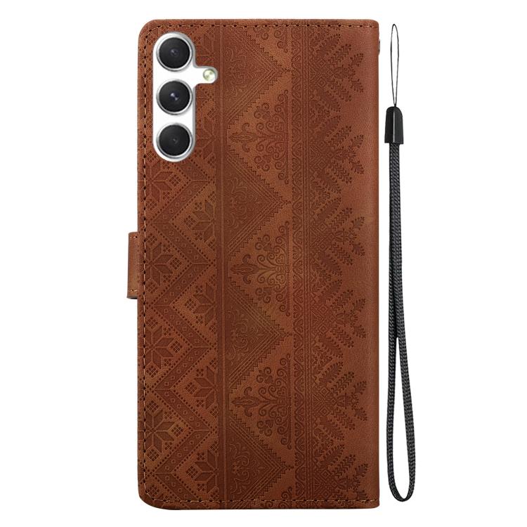 Custodia per telefono in ecopelle con motivo etnico in rilievo, For Galaxy S24 5G, For Galaxy S23 FE 5G, For Galaxy S23 Ultra 5G, For Galaxy S23+ 5G