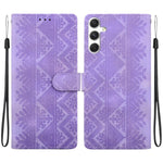 Custodia per telefono in ecopelle con motivo etnico in rilievo, For Galaxy S24 5G, For Galaxy S23 FE 5G, For Galaxy S23 Ultra 5G, For Galaxy S23+ 5G
