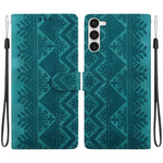 Custodia per telefono in ecopelle con motivo etnico in rilievo, For Galaxy S24 5G, For Galaxy S23 FE 5G, For Galaxy S23 Ultra 5G, For Galaxy S23+ 5G